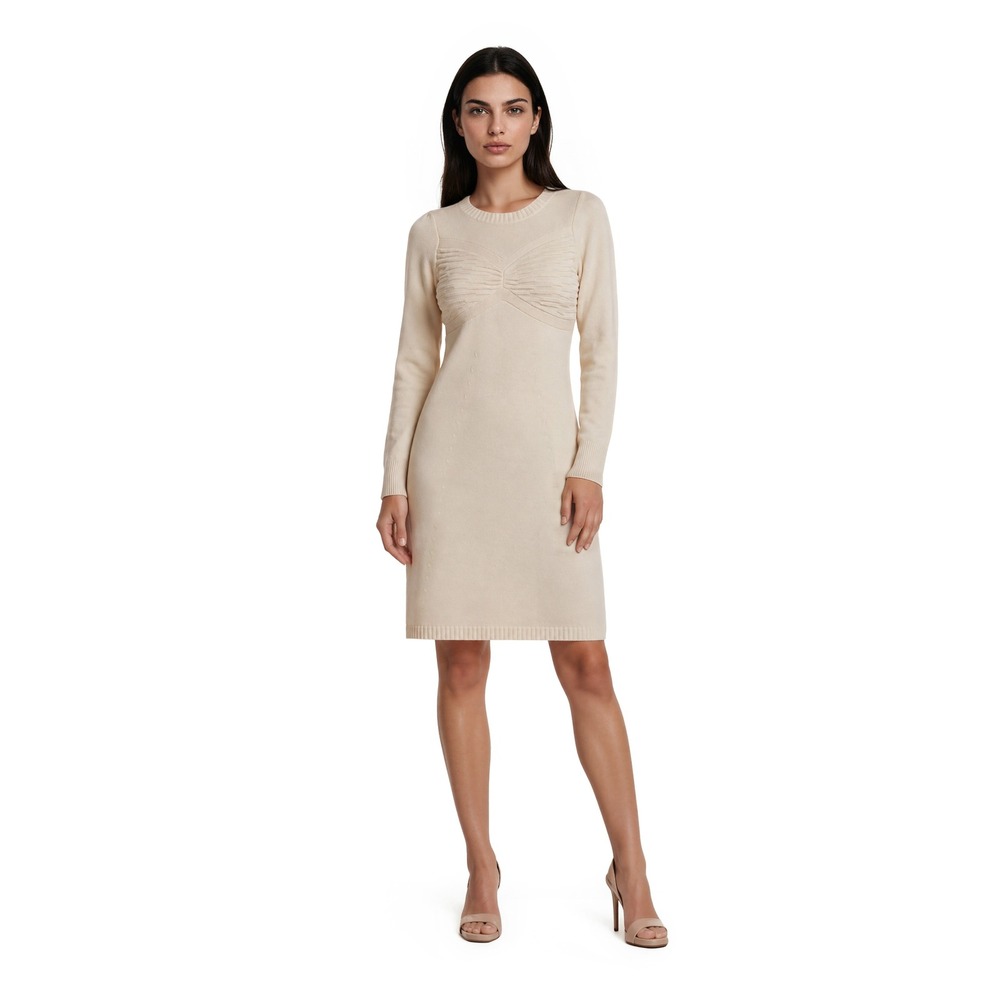 NEW BCBGMAXAZRIA Sweater Dress Womens Size Small Off White Wool Cashmere Vintage